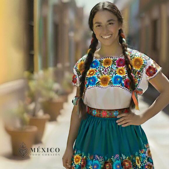 Mexican Folkloric belt day of the dead 5 de Mayo colorfull mexico todo corazon - Picture 1 of 4